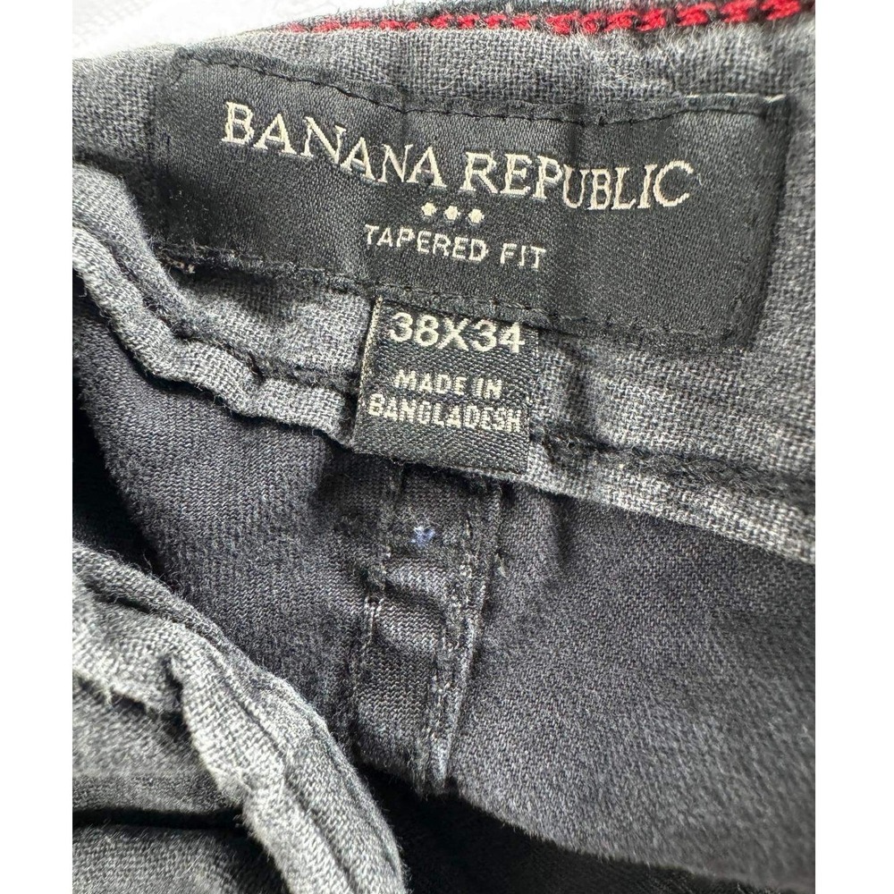 Banana Republic Mens 38x34 Tapered Surplus Cargo Pants Black Stretch - Picture 3 of 16